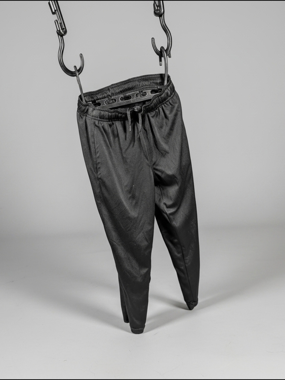 Boy's Black Jogger Pants with Drawstring Waist